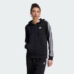 adidas Essentials 3-Stripes Full-Zip Fleece Hoodie Women