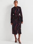 PS PAUL SMITH Swirl Print Shirt Midi Dress - Blue, Blue, Size 44, Women