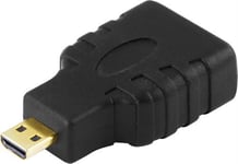 DELTACO – HDMI High Speed with Ethernet adapter, Micro HDMI ur - HDMI na (HDMI-24)