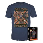 Marvel Black Panther Wakanda Forever Boxed Tee T-Shirt Taille L