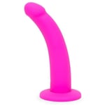 Lovehoney Curved Pink Dildo - 6 inch Silicone Suction Cup Penis Sex Toy