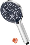 YEAUPE Pomme de douche haute pression – 130 mm, grande puissance de 130 mm, 6 modes, pommeau de douche à main pour pommeau de douche électrique basse pression, finition chromée