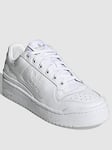 adidas Originals Womens Forum Bold Trainers - White, White/White, Size 4, Women