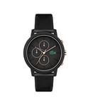 Lacoste Montre Chronographe à Quartz pour Homme avec Bracelet en Silicone Noir - 2011247