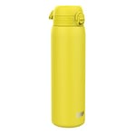 Ion8 Vacuum Insulated Stainless Steel 1 Litre Water Bottle, 920 ml/31 oz, Leak Proof, Easy to Open, Secure Lock, Dishwasher Safe, Carry Handle, Metal Water Bottle, Ideal for Sports and Yoga, Yellow