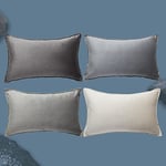 Topfinel Housse de Coussin 30x50 Gris Beige Dégradé Lot de 4 en Velours Doux à Motif Uni Decorative Salon Maison Scandinave Housses Coussins Carré pour Canapé Chambre Lit Jardin