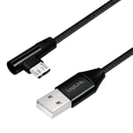 Logilink Câble USB 2.0 type A vers micro USB coudé à 90° Noir 0,3 m