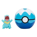 Pokemon Clip N Go Pokeball & 5 cm Totodile Battle Figure – Attachable to Pokemon Belt – New 2022 – Officially Licensed Pokemon Toy (PKW2651)