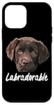 Coque pour iPhone 12 mini Labradorable Chocolate Lab