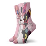 LREFON Chaussettes de Compression Umbreon E-Evee Famille Chaussettes équipage drôle décontracté Unisexe Impression Cheville Sport Chaussette