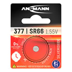 ANSMANN Pile oxyde d'argent SR66 (1 PCE) – Pile de Montre 377 1,55V de qualité supérieure – Pile Plate fiable d'une capacité de 17 mAh