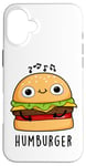 Coque pour iPhone 16 Plus Jeu de mots drôle pour hamburger Hum-burger