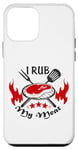 Coque pour iPhone 12 mini Texte amusant I Rub My Meat BBQ Dad Accessoire pour fumoir décalé