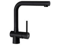 Schock 517120PUR Laios Puro Black High Pressure Kitchen Tap with Extendable Hose Spray and Standard Connections