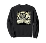 Funny Vampire Cat, Halloween, Love Cats with Attitude Sweatshirt