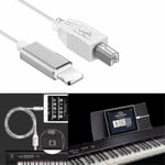 Lightning till Type-b Midi Keyboard Converter USB 2.0-kabel för iPhone 7 8 X iPad  (FMY)