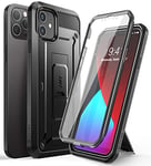 SUPCASE Unicorn Beetle Pro Series Full-Body Rugged Holster Case with Built-in Screen Protector for 6.1-Inch iPhone 12/12 Pro (2020), Black