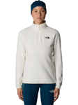 The North Face 100 Glacier Quarter Zip Fleece, White Dune