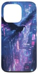 Coque pour iPhone 13 Pro Cyber Phoenix Futuriste Cyberpunk Raven