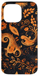 Coque pour iPhone 14 Pro Max Orange Bohème Paisley Live Weird Funny Naked Mole Rat Art Art