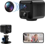 Mini Camera Espion WiFi sans Fil, Caméra Cachée Voiture 2K avec Vision Nocturne, Micro Caméra de Surveillance sans fil 150°, Camera Espion avec Détection de Mouvement PIR Pour la maison, le garage