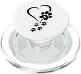 Dog Paw Heart Baby Dogs - Dog Paw Print Dog Paws Hearts PopSockets PopGrip for MagSafe