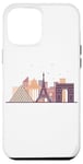 Coque pour iPhone 12 Pro Max Tour Eiffel de voyage cool ville Paris France silhouette cadeau