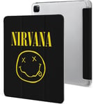 Étui Pour Ipad Pro 2021 Nirvana 12,9 Pouces, Type Ordinateur Portable, Support À Trois Volets Avec Porte-Stylo, Veille/Réveil Automatique