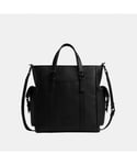 Coach Mens Sprint Tote in Pebbled Leather Bag - Black - One Size