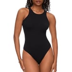 SLIMBELLE Body sans manches pour femme - Col rond - Sans manches - Élégant et sexy - Body string décontracté pour femme