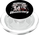 14th Wedding Anniversary Celebrating 14 Years Matching Gift PopSockets PopGrip for MagSafe