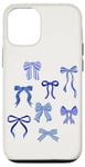 Coque pour iPhone 13 Nœuds bleu marine pour coquette esthétique