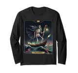 Gothic Halloween Grim Reaper Horror The Hermit Tarot Card Long Sleeve T-Shirt