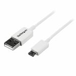 USB-kabel till mikro-USB Startech USBPAUB2MW Vit Gul (4 antal)