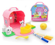 CRAYOLA Washimals Pets - Kit Créatif de Coloriage, Feutres de Couleurs et Figurines à Colorier, Ambiance Aire de Jeux - Âge Conseillé: à Partir de 3 Ans