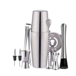 Cocktailset Dubbel shaker 750ml Rostfritt stål Silver 10 delar