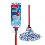 Vileda SuperMocio Microfibre & Cotton Mop Head & Handle Multicolour - 0164