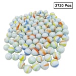 2720PCS Milky Marbles Cats Eye Pearl Glass Party Kids Toys Traditional Marbles