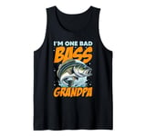 Mens I'M ONE BAD BASS GRANDPA, for the fishing grandfather Tank Top