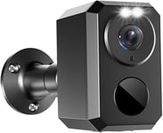 2K Camera Surveillance WiFi Exterieure sans Fil, 3MP Camera IP Extérieure/Intérieure,Camera Surveillance sur Batteries,Vision Nocturne 30 m,Détection PIR,Alarme Sonore,Étanche IP66.[G551]