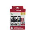 Canon PG-560XL x2/CL-561XL Photo Value Pack - 3-pack - Lång livslängd - svart, färg (cyan, magenta, gul) - original - blank - bläckpatron/papperssats