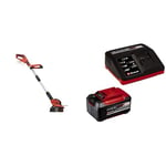 Einhell Coupe-bordures sans fil GE-CT 18/28 Li-Solo Power X-Change (Li-Ion, 18 V, fil pour largeur de coupe 28 cm, bloc moteur inclinable et pivotant) avec Chargeur et Batterie 5,2Ah