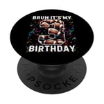 Bruh It's My 3rd Birthday 3 Year Old Football Player PopSockets Adhesive PopGrip