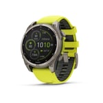 Garmin fēnix® 8 - 47 mm Solar Sapphire Klokke for Løping - Unisex Gul/Grå | Perfekt for Aktive Eventyr