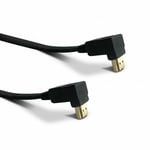 Metronic - Câble hdmi High Speed mâle/mâle plat coudé 1,5 m - Noir