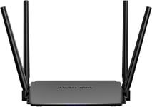 Router WiFi5 1200Mbps,Routeur sans Fil Double Bande 5GHz+2.4GHz avec 4x5dBi Antennas,10/100Mbps WAN/LAN,Supporte Le Mode Routeur/AP/Repeater, Beamforming Tech