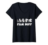 Womens Movie Reviews For Film Buffs Pink Section Clapping Man V-Neck T-Shirt