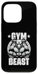 Coque pour iPhone 13 Pro Gym Beast Bull Haltérophilie Citation Gym Fitness