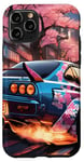 Coque pour iPhone 11 Pro JDM R34 Drift Racing Tuning Voiture Tokyo Skyline At Night Cadeau