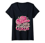 Womens Let's Go Girls Western Cowgirl Tees, Cool Bachelorette Party V-Neck T-Shirt